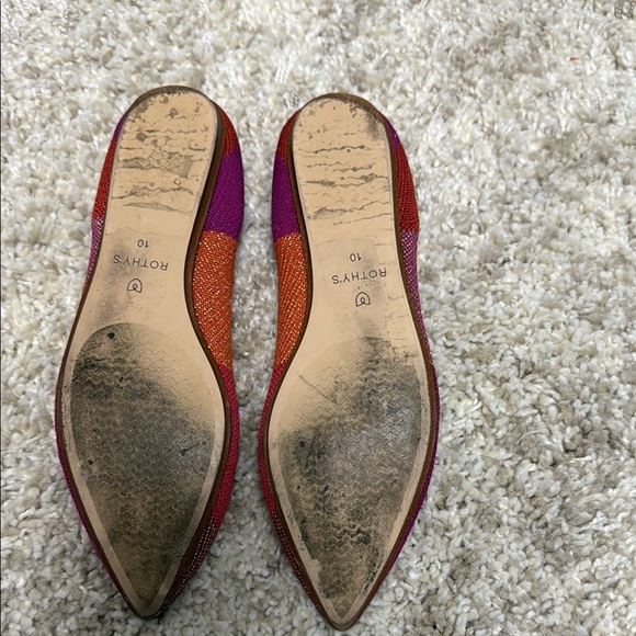 Rothy's Red and Purple Flats Elegant Design - Picture 2 of 4